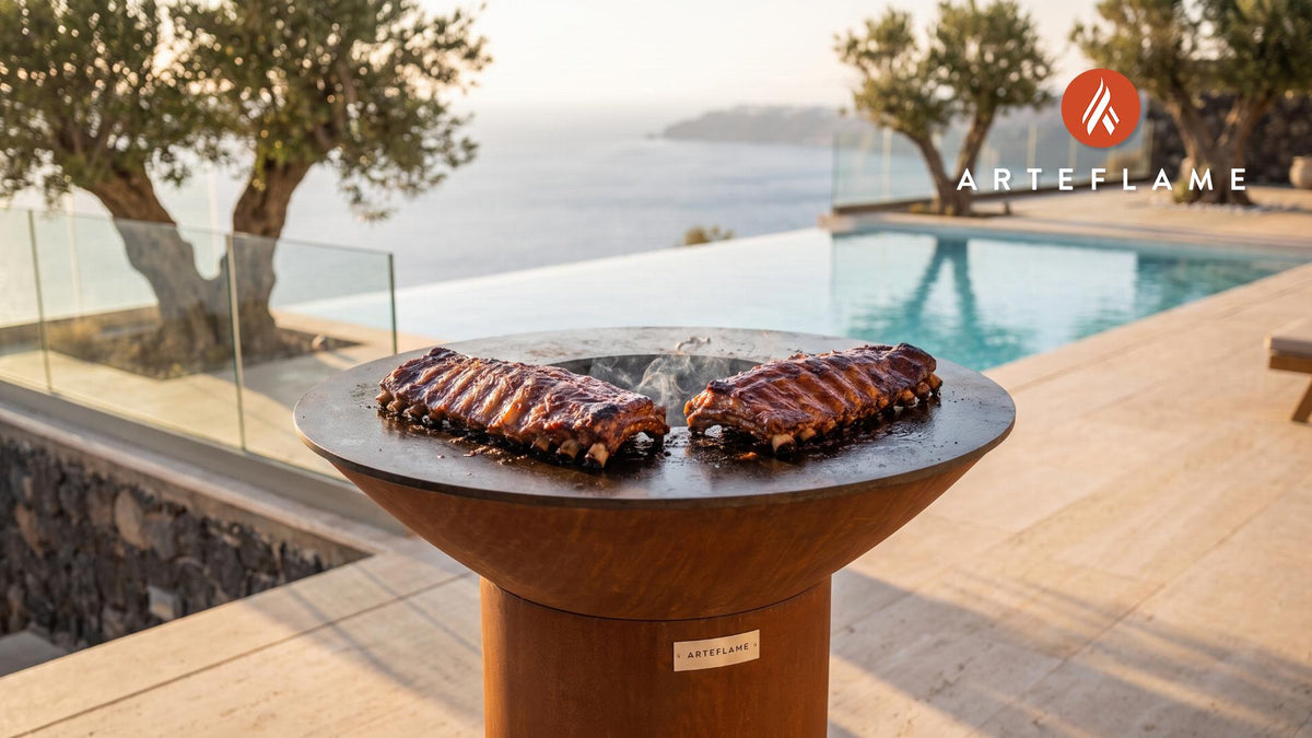 Tender BBQ Ribs cooking on an Arteflame grill