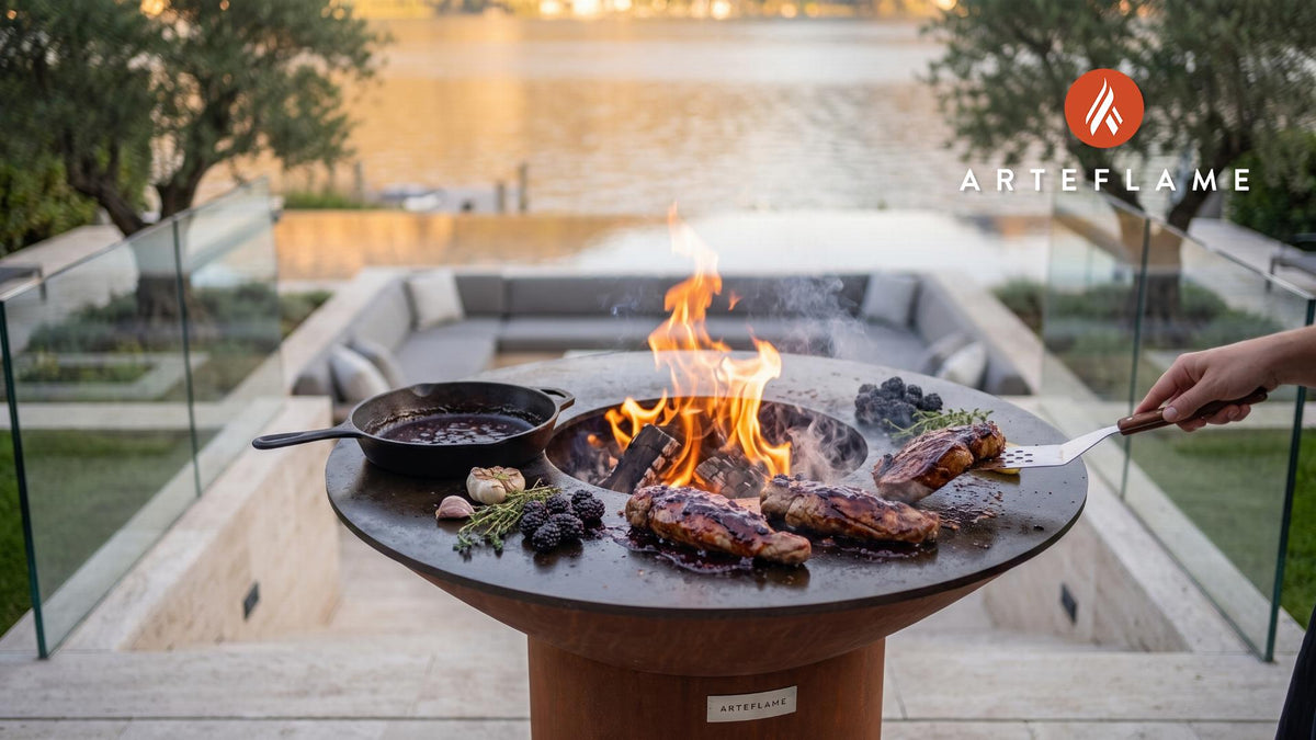 Blackberry Bourbon Pork Tenderloin (Kentucky Style) cooking on an Arteflame grill