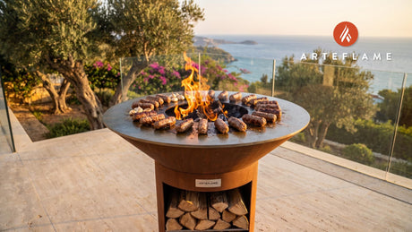 Juicy Grilled Qebapa (Albanian Style) cooking on an Arteflame grill
