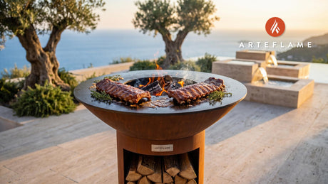 Honey Glazed Ribs (Danish Style) cooking on an Arteflame grill