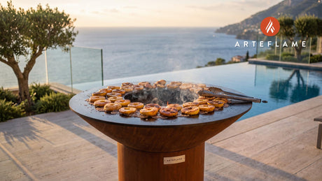 Grilled Apple Slices cooking on an Arteflame grill