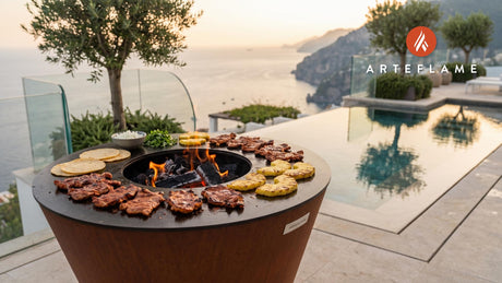 Tacos Al Pastor cooking on an Arteflame grill