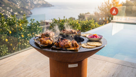 Cochinita Pibil cooking on an Arteflame grill