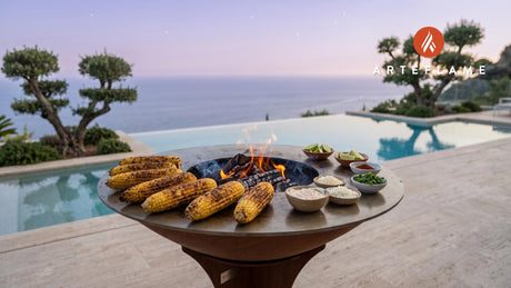 Mexican Street Corn cooking on an Arteflame grill