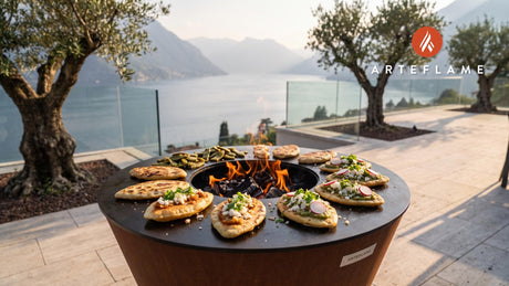 Crispy Chicharron Tlacoyos (Mexican Style) cooking on an Arteflame grill
