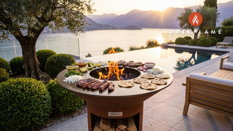 Seared Steak Tacos (Mexican Style) cooking on an Arteflame grill