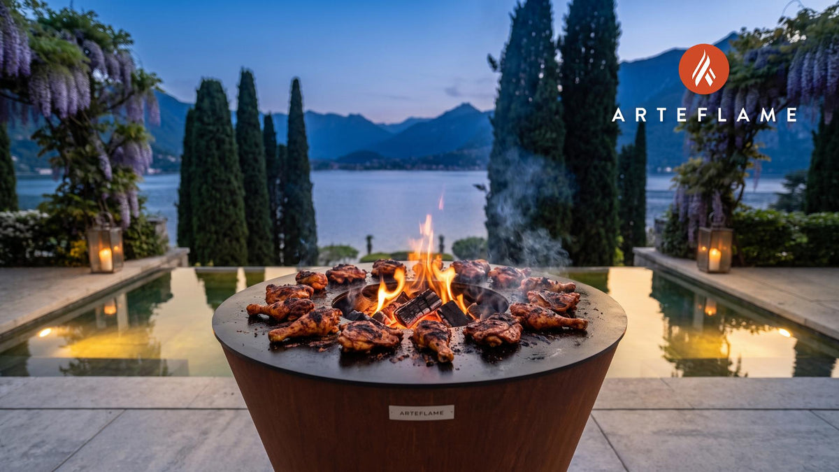 Pollo Adobado cooking on an Arteflame grill