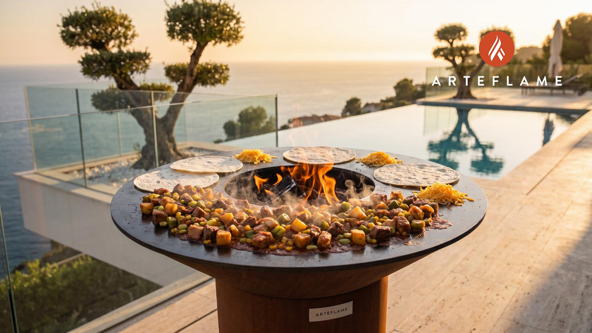Grilled Burgoo Wraps (Kentucky Derby Style) cooking on an Arteflame grill