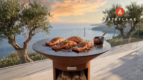 Grilled Salmon cooking on an Arteflame grill