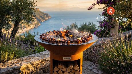 Smoked BBQ Burnt Ends (Kentucky Style) cooking on an Arteflame grill