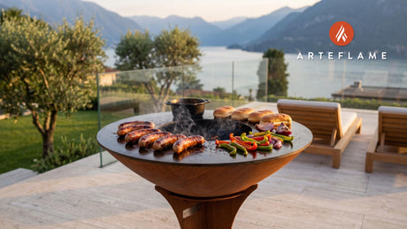 Grilled Bratwurst cooking on an Arteflame grill