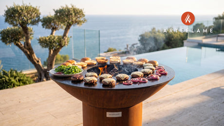 Spicy Grilled Lamb Sliders (Kentucky Style) cooking on an Arteflame grill
