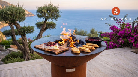 Planked Brie & Cranberry Relish (Canadian Style) cooking on an Arteflame grill