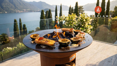 Charred Winter Squash & Maple Butter (Canadian Style) cooking on an Arteflame grill