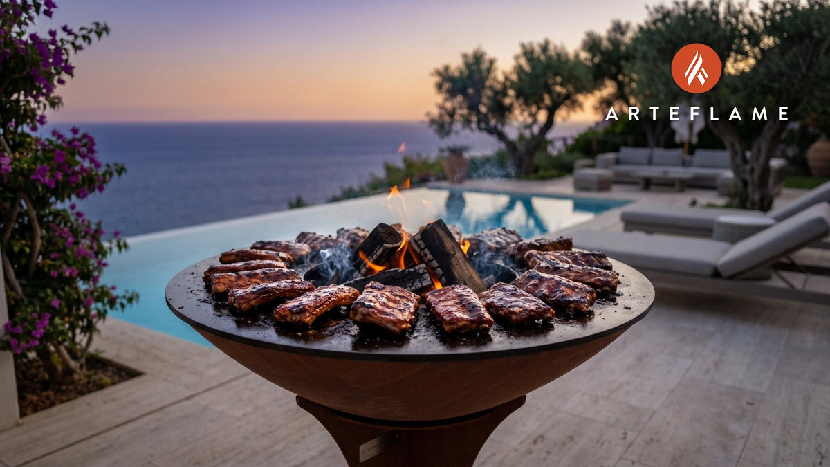 Glazed Country Ribs (Kentucky Style) cooking on an Arteflame grill