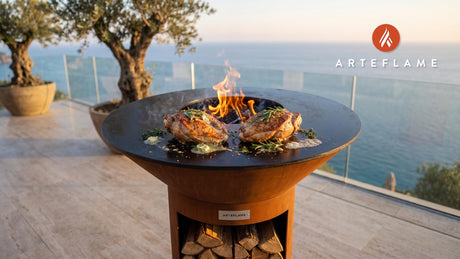 Seared Wild Turkey Breast with Herb Butter (Canadian Style) cooking on an Arteflame grill