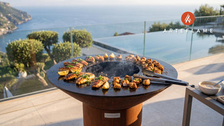 Tender Grilled Alligator Tail (Louisiana Style) cooking on an Arteflame grill