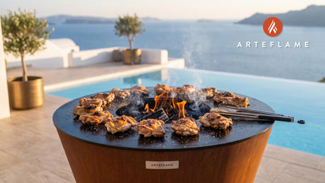 Salt Grilled Chicken Thighs (Japanese Shio Karaage) cooking on an Arteflame grill