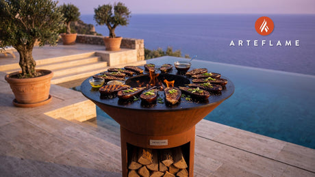 Grilled Teriyaki Eggplant cooking on an Arteflame grill