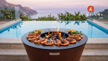 Grilled Shrimp cooking on an Arteflame grill