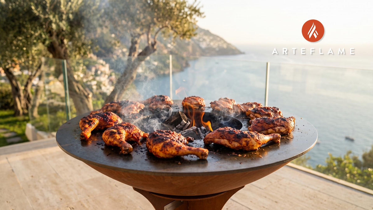 Cajun Marinated Chicken (Louisiana Style) cooking on an Arteflame grill