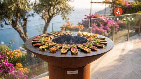 Cajun Grilled Zucchini cooking on an Arteflame grill