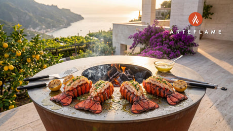Grilled Maine Lobster cooking on an Arteflame grill