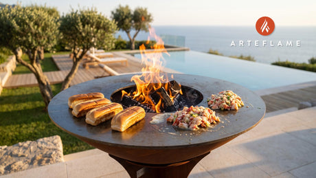 Grilled Lobster Rolls cooking on an Arteflame grill