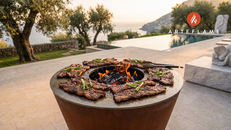 Korean BBQ Short Ribs (Galbi) cooking on an Arteflame grill