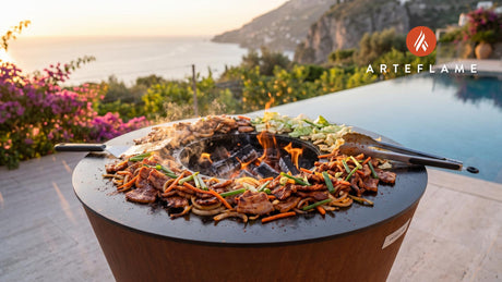 Spicy Pork Bulgogi cooking on an Arteflame grill