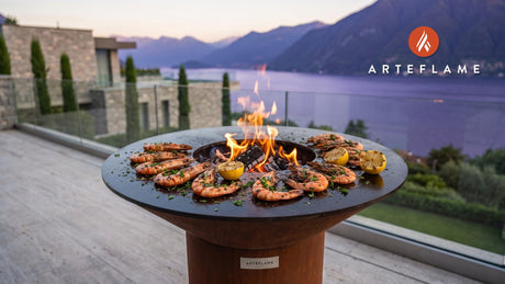 Korean Grilled Shrimp cooking on an Arteflame grill