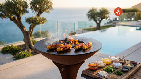 Grilled Corn cooking on an Arteflame grill