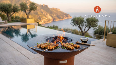 Grilled Korean Fish Cakes (Eomuk Gui) cooking on an Arteflame grill