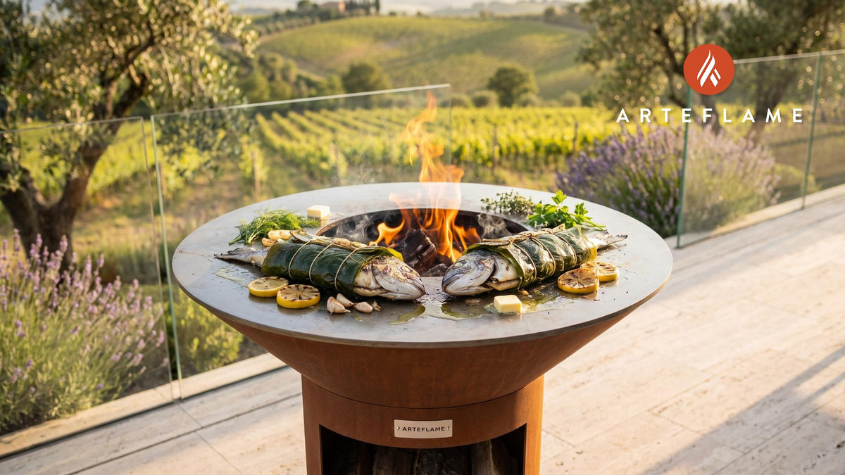 Grilled Fish cooking on an Arteflame grill