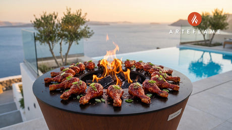 Juicy Grilled Chicken Drumsticks (Korean Spicy) cooking on an Arteflame grill