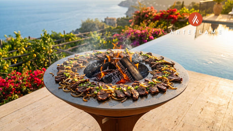Korean BBQ Beef Bulgogi cooking on an Arteflame grill