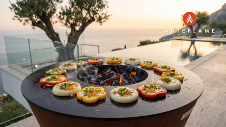 Grilled Eggs (Korean BBQ Style) cooking on an Arteflame grill