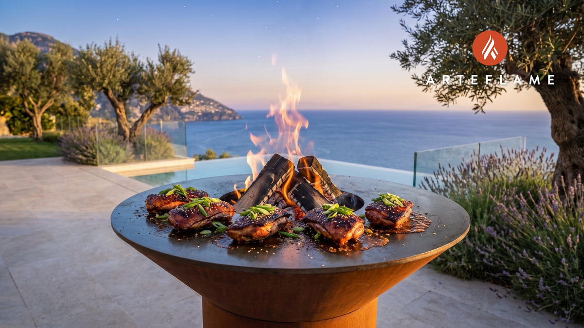Korean BBQ Duck cooking on an Arteflame grill