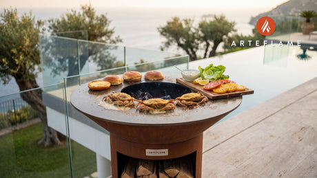 Fried Soft Shell Crab Sandwich (Maryland Style) cooking on an Arteflame grill
