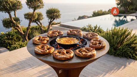 Grilled Soft Pretzels (Maryland Chesapeake Style) cooking on an Arteflame grill