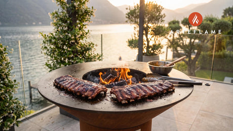 Maple BBQ Ribs (Massachusetts Style) cooking on an Arteflame grill