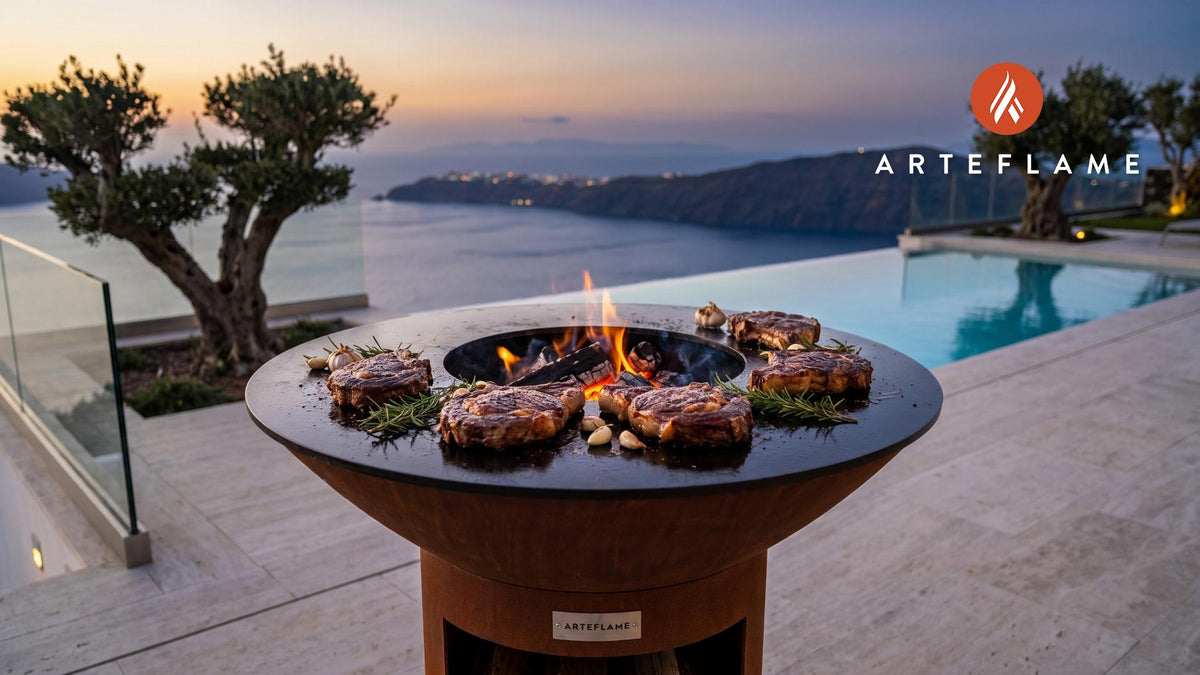 Boston Lager Marinated Steak (Massachusetts Style) cooking on an Arteflame grill
