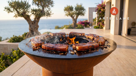 Grilled Pork Belly cooking on an Arteflame grill