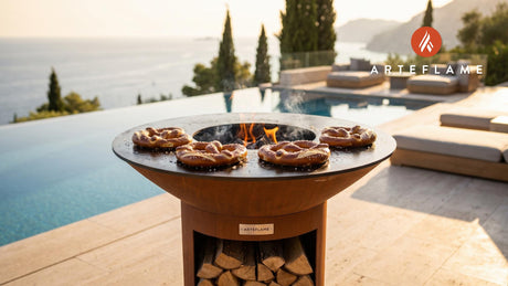 Grilled Pretzels (Massachusetts Fenway Park Style) cooking on an Arteflame grill