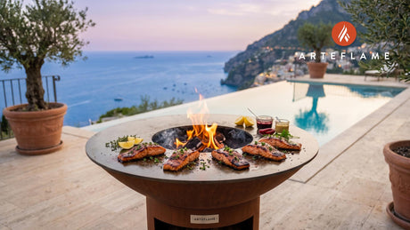Grilled Salmon cooking on an Arteflame grill