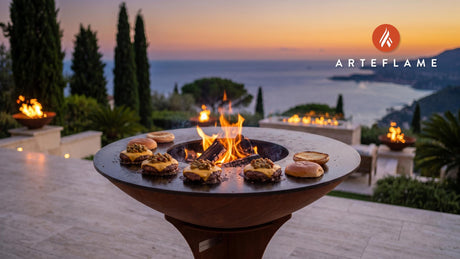 Juicy Grilled Burger (Flint, Michigan Style) cooking on an Arteflame grill