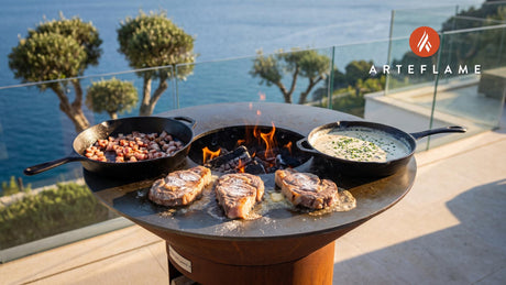 Grilled Lutefisk Steaks (Minnesota Style) cooking on an Arteflame grill