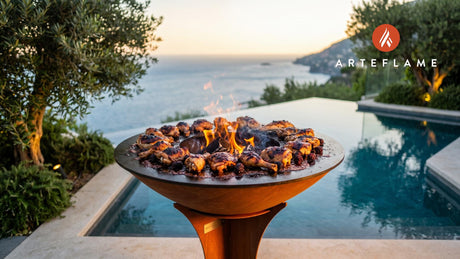Blackberry Bourbon Glazed Chicken (Minnesota Style) cooking on an Arteflame grill