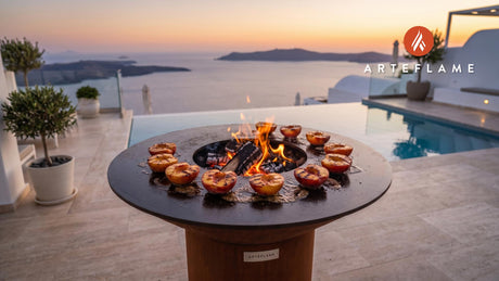 Grilled Caramelized Peaches (Minnesota Style) cooking on an Arteflame grill