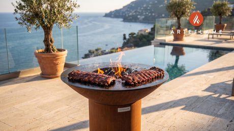 Tender BBQ Pork Ribs (Mississippi Style) cooking on an Arteflame grill